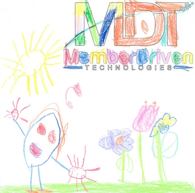 Colorful drawing with the MDT logo